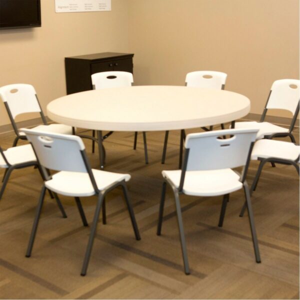 Beistelltisch Lifetime Creme 152 x 74 x 152 cm Stahl Kunststoff – Bild 5
