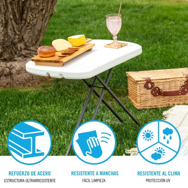 Picknick-Tisch Lifetime Weiß Stahl HDPE 66 x 71 x 46 cm – Bild 4