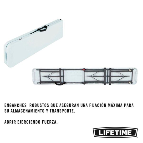 Bank Lifetime Weiß Biegsam 183 x 42 x 29 cm – Bild 3
