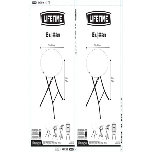 Beistelltisch Lifetime Weiß 83,5 x 73,5 x 83,5 cm Stahl Kunststoff – Bild 7