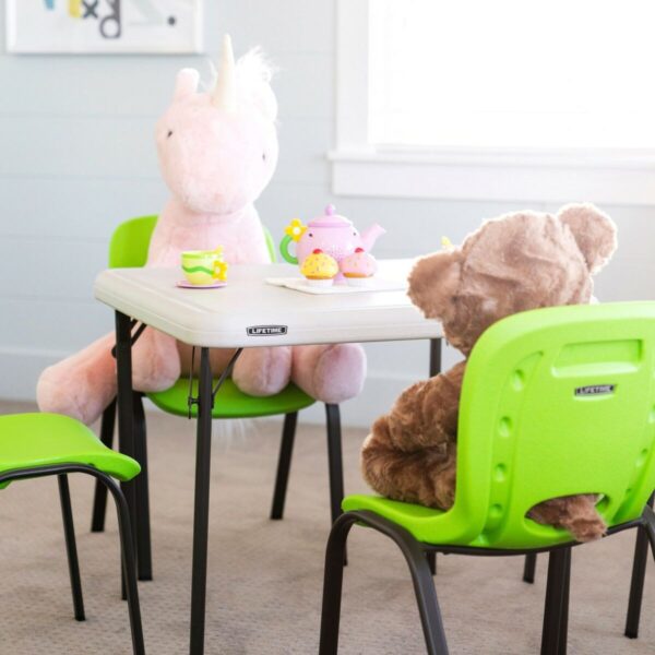 Kindertisch Lifetime Weiß Biegsam 61 x 53,5 x 61 cm Stahl Kunststoff – Bild 5