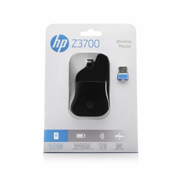 Schnurlose Mouse HP Z3700 Schwarz Schwarzweiß – Bild 5