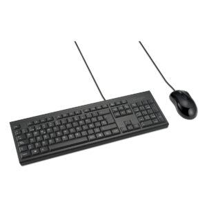 Tastatur mit Maus Kensington KM100 Schwarz Spanisch QWERTY