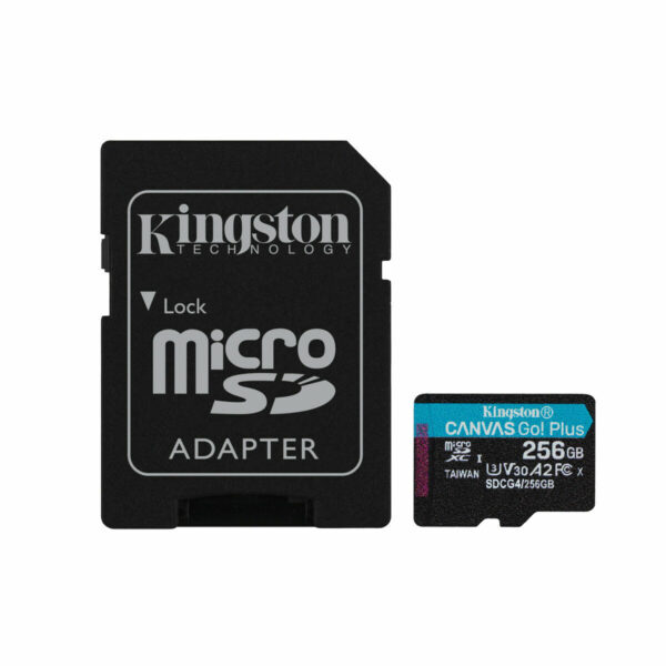 Mikro SD Speicherkarte mit Adapter Kingston SDCG4/256GB 256 GB – Bild 2