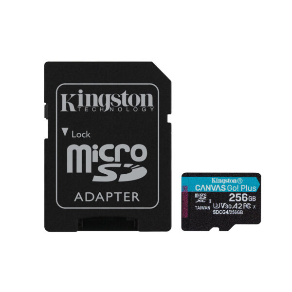 Mikro SD Speicherkarte mit Adapter Kingston SDCG4/256GB 256 GB – Bild 2