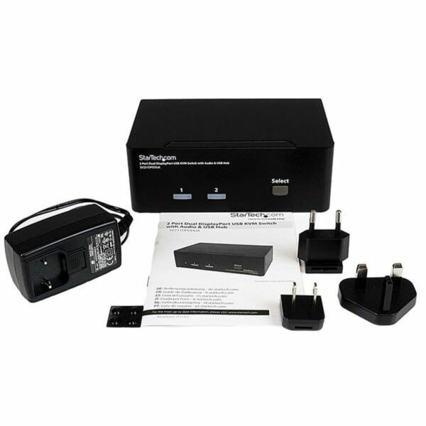 KVM -Schalter mit 2 Ports Startech SV231DPDDUA Schwarz – Bild 4