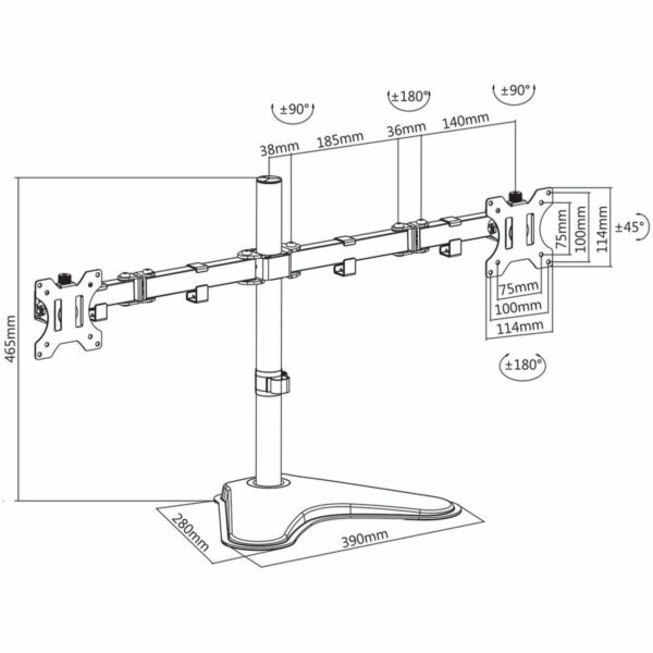 Bildschirm-Träger für den Tisch V7 DS2FSD-2N 32" – Bild 4