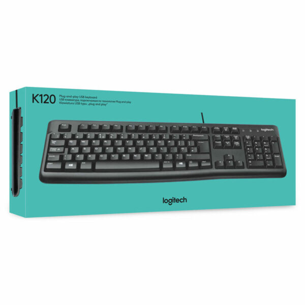 Tastatur Logitech Keyboard K120 for Business Schwarz QWERTY – Bild 3