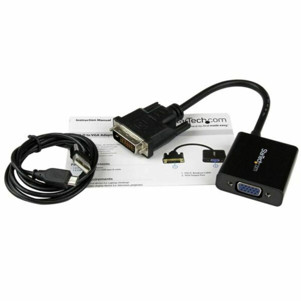 DVI-D-zu-VGA-Adapter Startech DVI2VGAE             0,19 m Schwarz – Bild 4