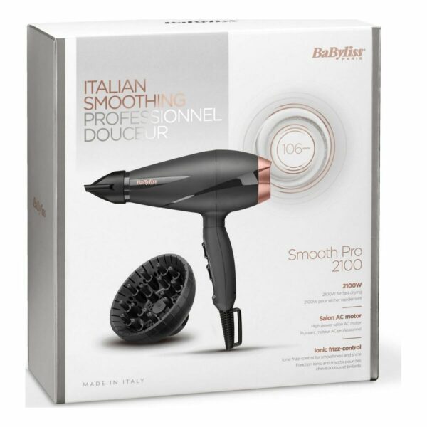 Fön Babyliss Smooth Pro 2100 Schwarz Rosa Schwarzweiß 2100 W – Bild 3