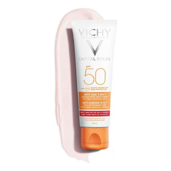 Sonnenschutzcreme für das Gesicht Vichy VCH00115 Spf 50 3 in 1 Anti-Aging – Bild 2