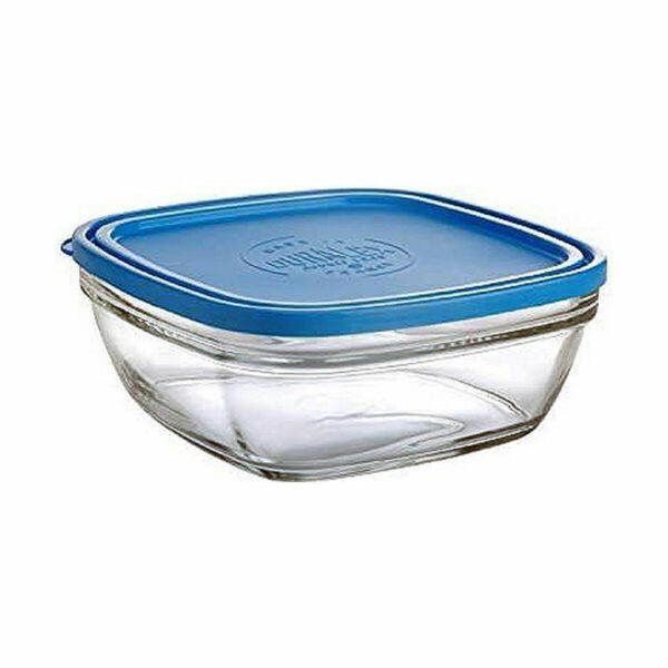 Viereckige Lunchbox mit Deckel Duralex FreshBox Blau 3 L 23 x 23 x 9 cm (4 Stück) – Bild 2