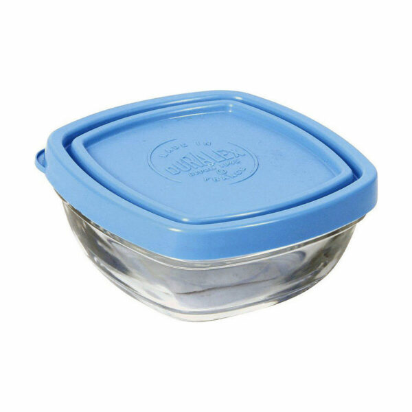 Viereckige Lunchbox mit Deckel Duralex FreshBox Blau 150 ml 9 x 9 x 4 cm (12 Stück) – Bild 2
