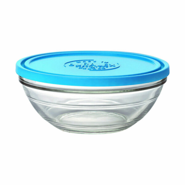 Runde Lunchbox mit Deckel Duralex FreshBox Blau 2,4 L (4 Stück) – Bild 2