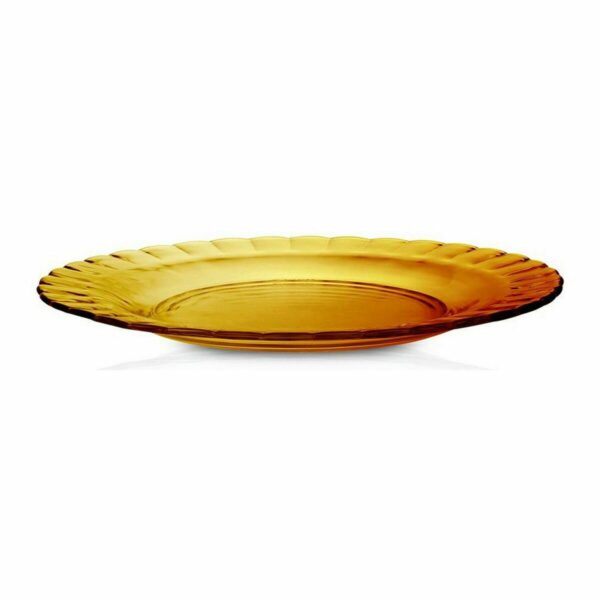 Flacher Teller Duralex Picardie Kristall Bernstein Ø 26 cm (24 Stück) – Bild 3