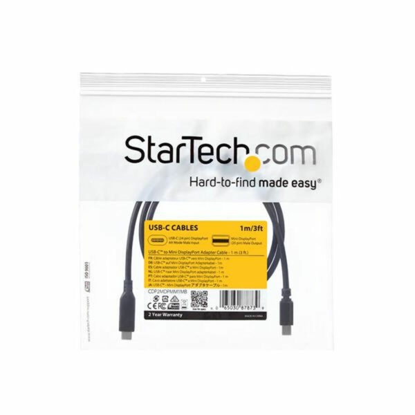 USB-C-zu-Mini DisplayPort-Adapter Startech CDP2MDPMM1MB         Schwarz 1 m – Bild 4
