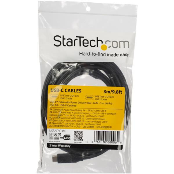 USB-C-Kabel Startech USB2C5C3M Schwarz 3 m – Bild 2