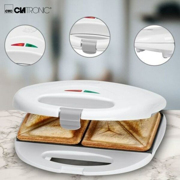 Sandwichmaker Clatronic ST 3477 Weiß 750 W – Bild 3