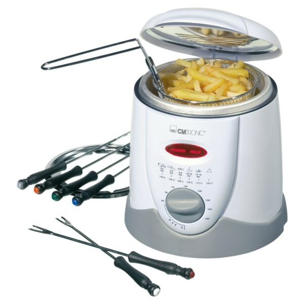 Fritteuse Clatronic FFR 2916 Weiß Grau 900 W 1 L 19 x 2 x 19 cm – Bild 2