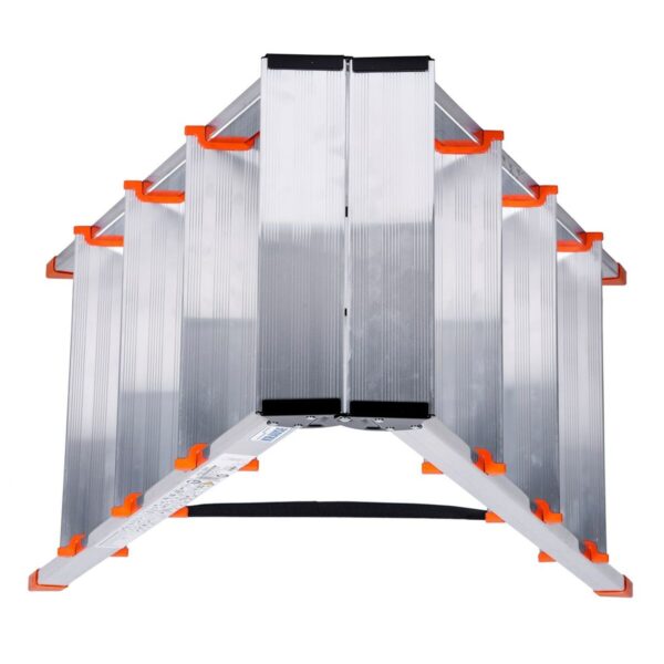 4-stufige Klappleiter Krause 120403 Silberfarben Aluminium – Bild 2