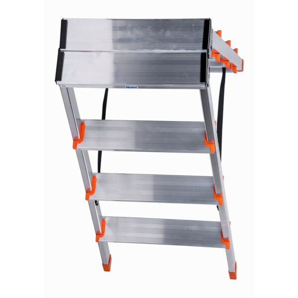 4-stufige Klappleiter Krause 120403 Silberfarben Aluminium – Bild 3