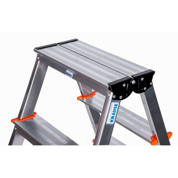 4-stufige Klappleiter Krause 120403 Silberfarben Aluminium – Bild 7