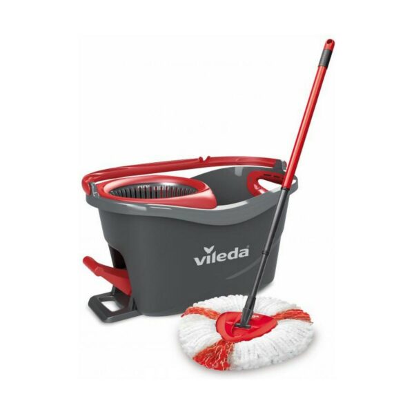 Mop with Bucket Vileda mop en steel Supermocio 3Action Weiß Rot Mikrofasern – Bild 3