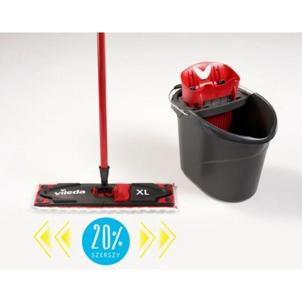Schrubber Vileda Ultramax XL Box Schwarz Rot Mikrofaser – Bild 5