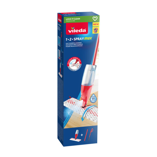 Wischmopp Vileda 1.2 Spray Max Weiß Rot Mikrofaser Kunststoff (1 Stücke) – Bild 2