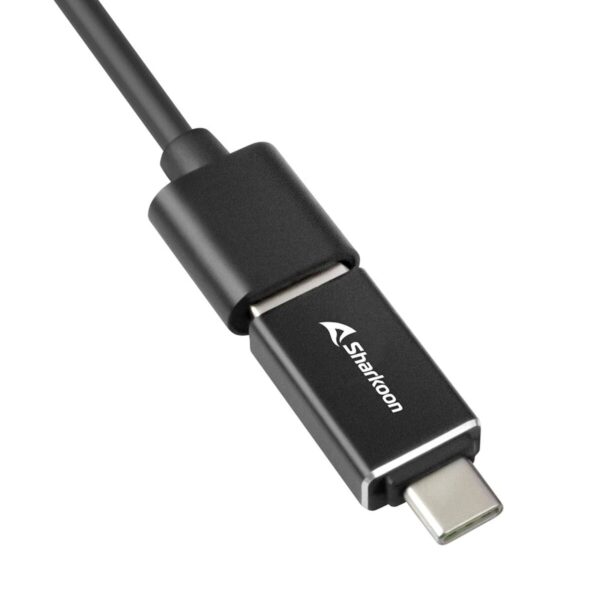 4-Port USB Hub Sharkoon Schwarz – Bild 2