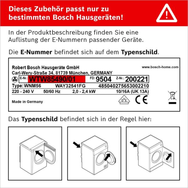 Waschbeutel BOSCH WTZ11400 Weiß – Bild 6