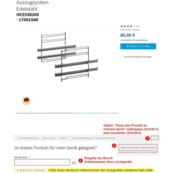 Polyvalenter Herd BOSCH HEZ538000 – Bild 6