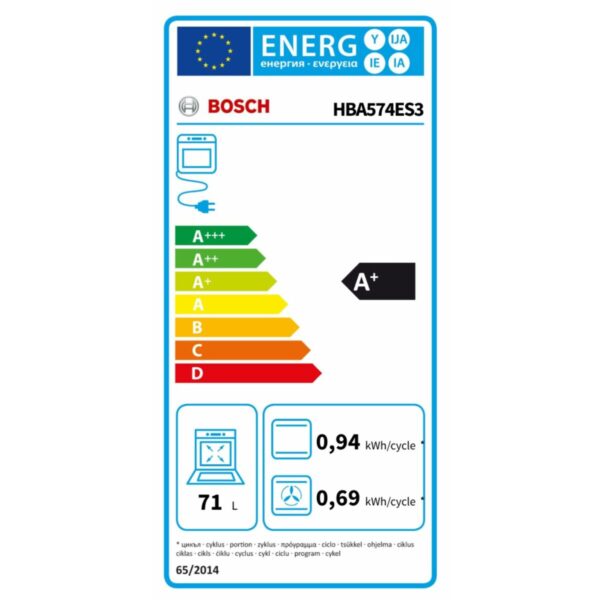 Pyrolytherd BOSCH HBA574ES3 71 L 3600 W – Bild 3