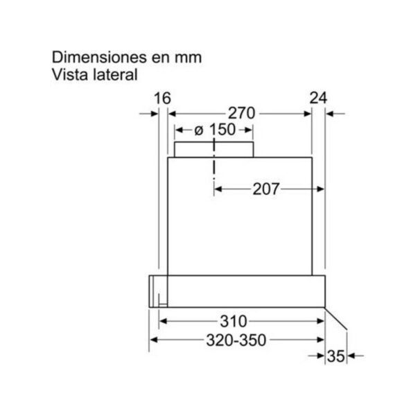Konventioneller Rauchfang Balay 237515 90 cm 620 m3h 255W Stahl – Bild 2
