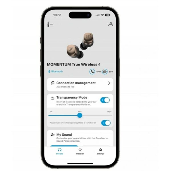 Bluetooth in Ear Headset Sennheiser Momentum True Wireless 4 Beige Bronze – Bild 3