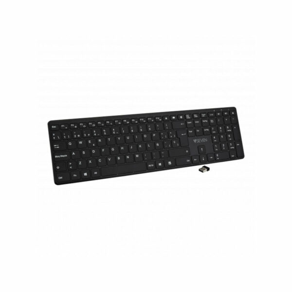 Bluetooth-Tastatur V7 KW550 BT Schwarz Qwerty Spanisch – Bild 3