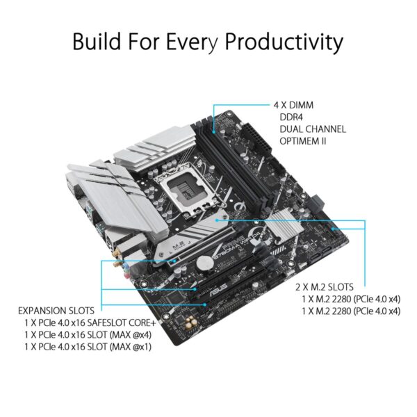 Motherboard Asus PRIME B760M-A WIFI D4 LGA 1700 Intel B760 – Bild 4