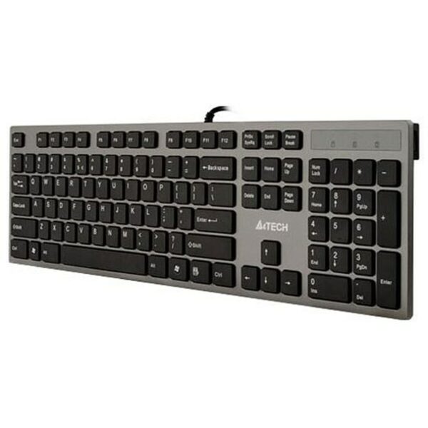 Tastatur A4 Tech KV-300H QWERTY Schwarz Grau Schwarzweiß Schwarz/Grau – Bild 2
