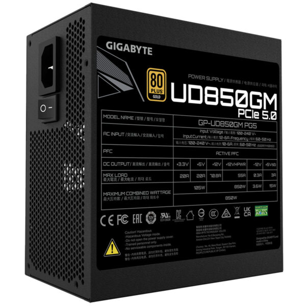 Stromquelle Gigabyte GP-UD850GM PG5 Schwarz 850 W – Bild 2