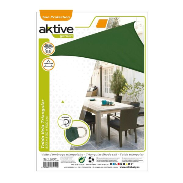 Sonnensegel Aktive Dreieckig grün 500 x 0,5 x 500 cm (4 Stück) – Bild 5