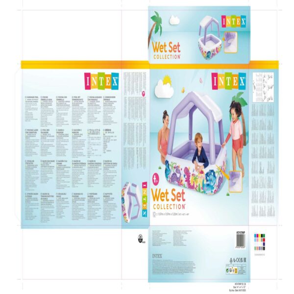 Aufblasbares Planschbecken für Kinder Intex Markise 295 L 157 x 122 x 157 cm (3 Stück) – Bild 6