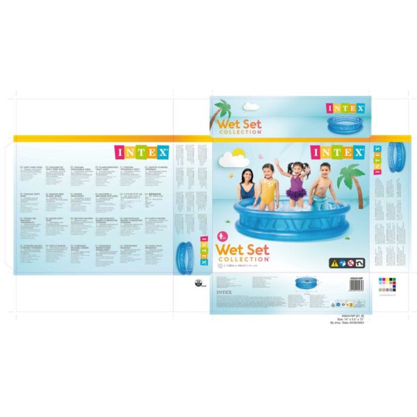 Aufblasbares Planschbecken für Kinder Intex Blau kreisförmig 790 L 188 x 46 x 188 cm (3 Stück) – Bild 5