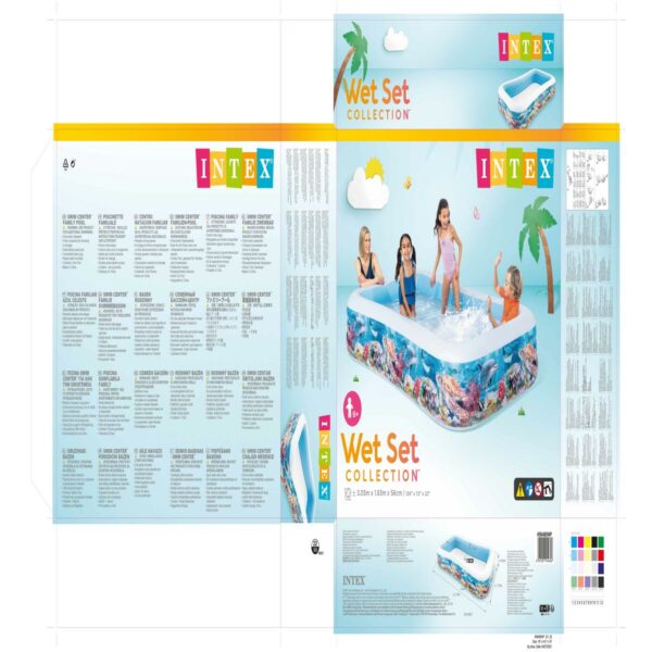 Aufblasbares Planschbecken für Kinder Intex Tropical 1020 L 305 x 56 x 183 cm (2 Stück) – Bild 6