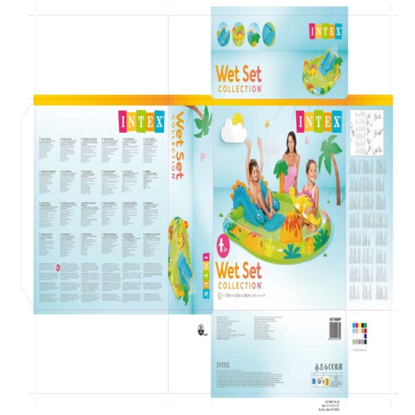 Aufblasbares Planschbecken für Kinder Intex Spielplatz Dinosaurier 191 x 58 x 152 cm (3 Stück) – Bild 6