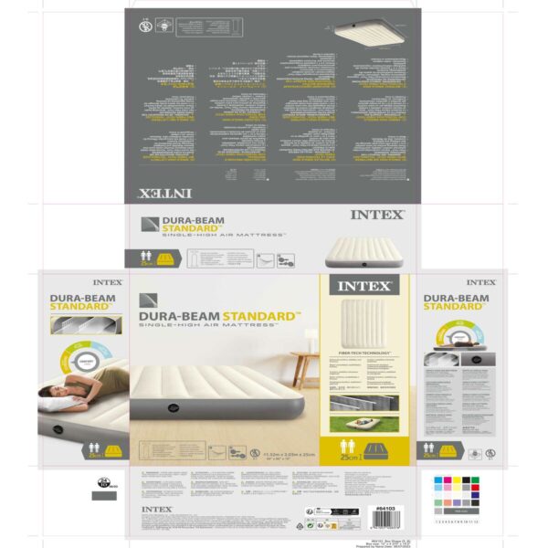 Luftmatratze Intex 152 x 25 x 203 cm (3 Stück) – Bild 6