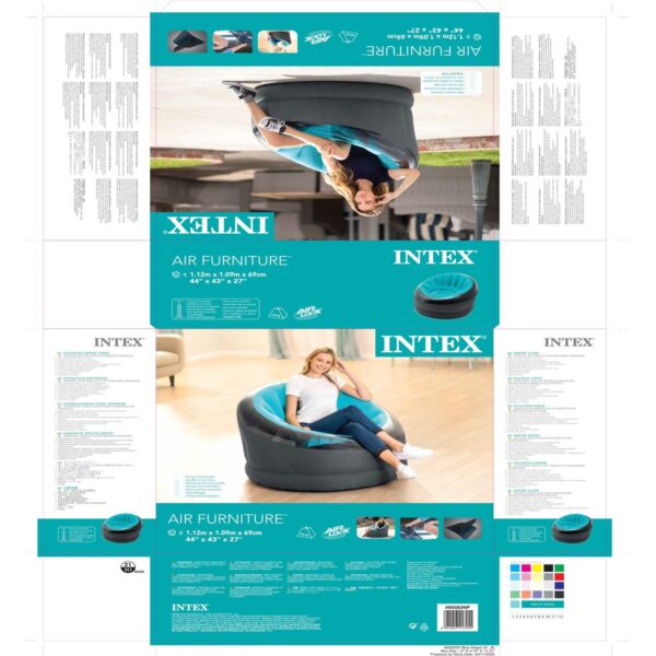 Aufblasbarer Sessel Intex EMPIRE 112 x 69 x 109 cm (3 Stück) – Bild 7