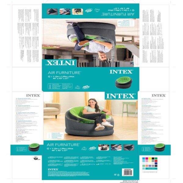 Aufblasbarer Sessel Intex EMPIRE 112 x 69 x 109 cm (3 Stück) – Bild 8