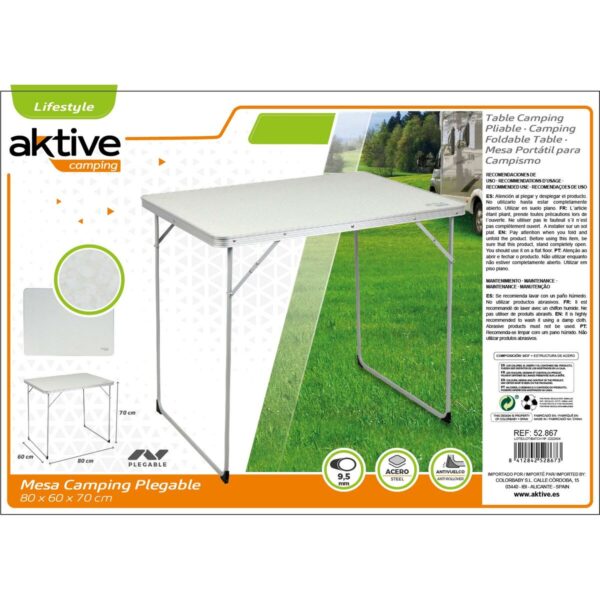 Table Klapptisch Aktive Weiß 80 x 70 x 60 cm (4 Stück) – Bild 6