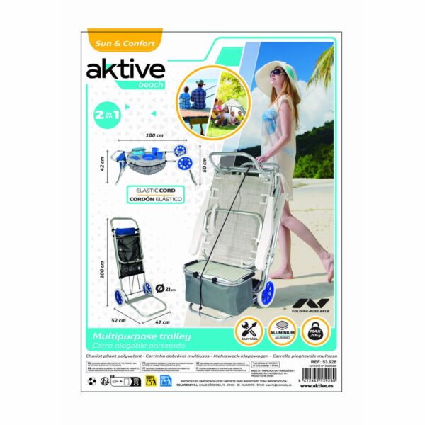 Mehrzweckwagen Aktive Blau 47 x 100 x 52 cm (4 Stück) – Bild 6