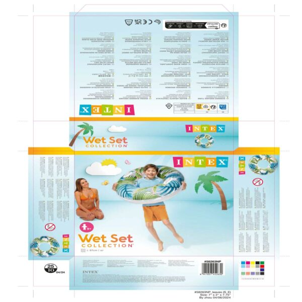 Schwimmreifen Intex 97 cm Tropical 97 x 280 x 97 cm (12 Stück) – Bild 8